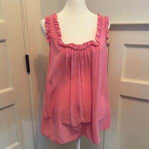 Rebecca Taylor Pink Ruffle Blouse